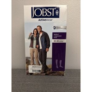 JOBST Activewear COMPRESSION SOCKS 30-40mmHg Large Full Calf Knee CT Cool Black